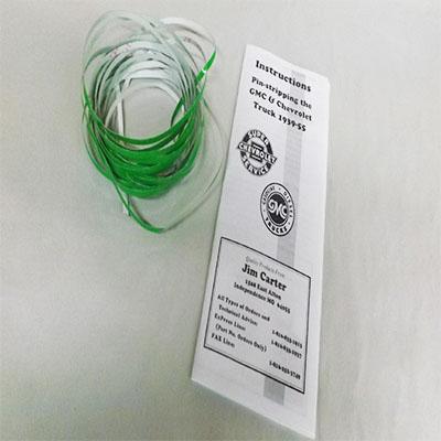 Pin Stripping Tape For Cab Apple Green Chevrolet and GMC Pickup Truck
