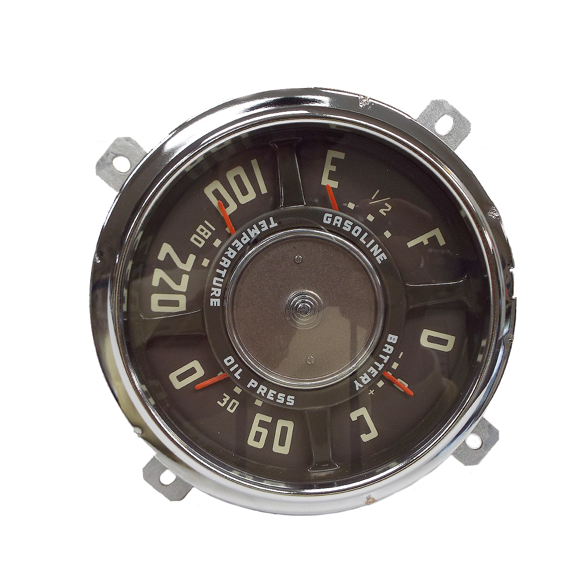 1947 Gauge Cluster Restored Extended Brown With Red Needle Chevrolet Pickup Truck MUST HAVE YOUR CORE