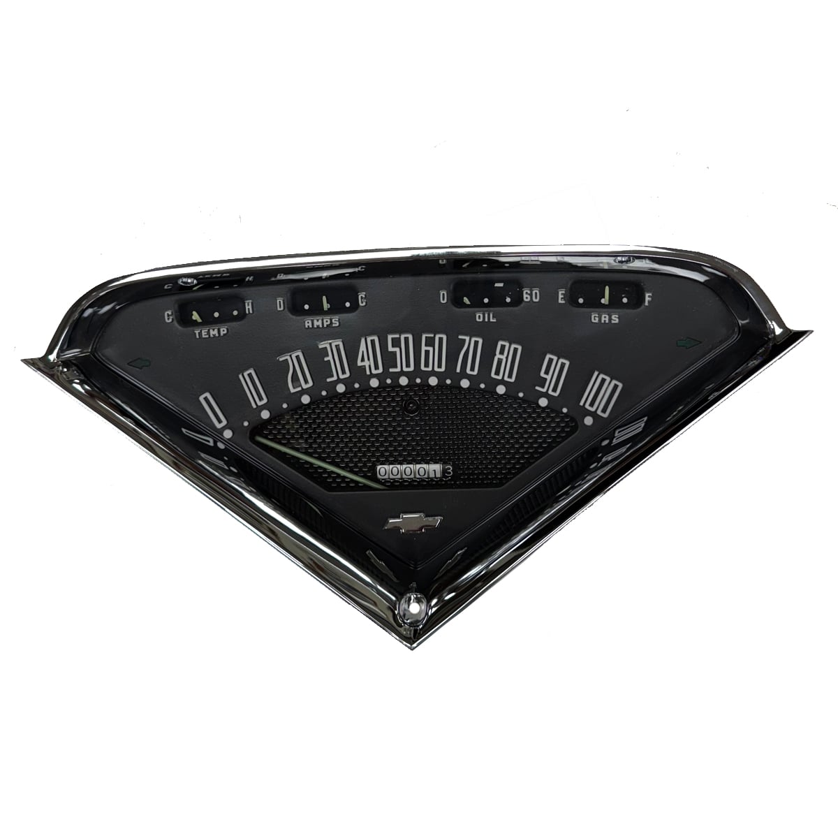 Late 1955-1959 Gauge Cluster with Extended Mechanical Temperature Unit Chevrolet Pickup Truck