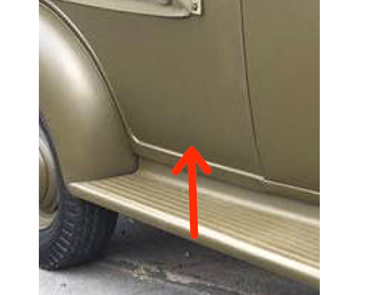 1939-46 Body Panel Lower Right Side Suburban and Canopy