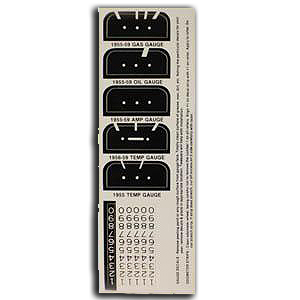 Late 1955-1959 Gauge Refacing Kit Chevrolet Pickup Truck