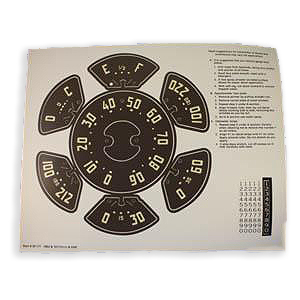 1952-1953 Gauge Refacing Kit Brown Chevrolet and GMC Pickup Truck