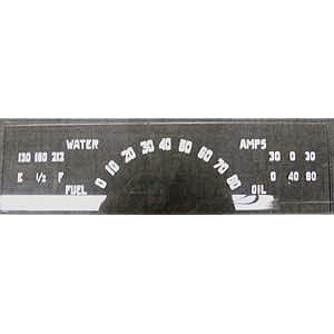 1940-1946 Glass Dash Panel for Speedometer and Gauge Cluster 80 MPH GMC Pickup Truck