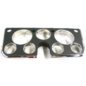 1969-1972 Gauge Cluster Housing Black W/Chrome Edges & Rings Chevrolet and GMC Pickup Truck