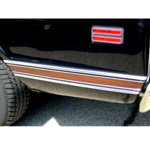 1969-1972 Left Bed Front Molding with Wood Grain Trim 127-Inch Wheel Base Left Chevrolet and GMC Pickup Truck