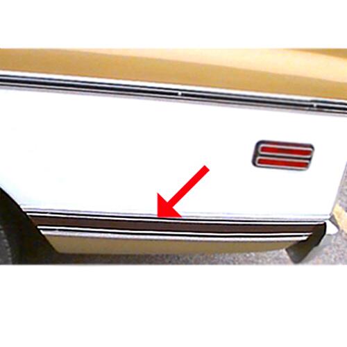 1969-1972 Bed Rear Molding with Wood Grain Insert 127-Inch Wheel Base Left Chevrolet and GMC Pickup Truck