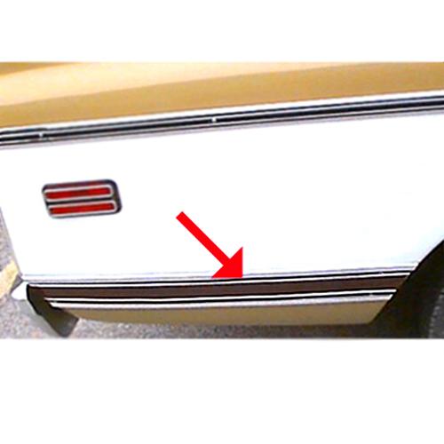 1969-1972 Bed Rear Molding with Wood Grain Insert 127-Inch Wheel Base Right Chevrolet and GMC Pickup Truck
