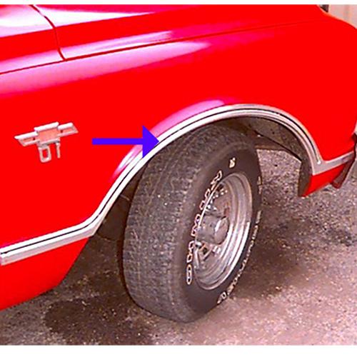 1967-1968 Lower Side Body And Wheelwell Trim-Front Fender Right Chevrolet and GMC Pickup Truck