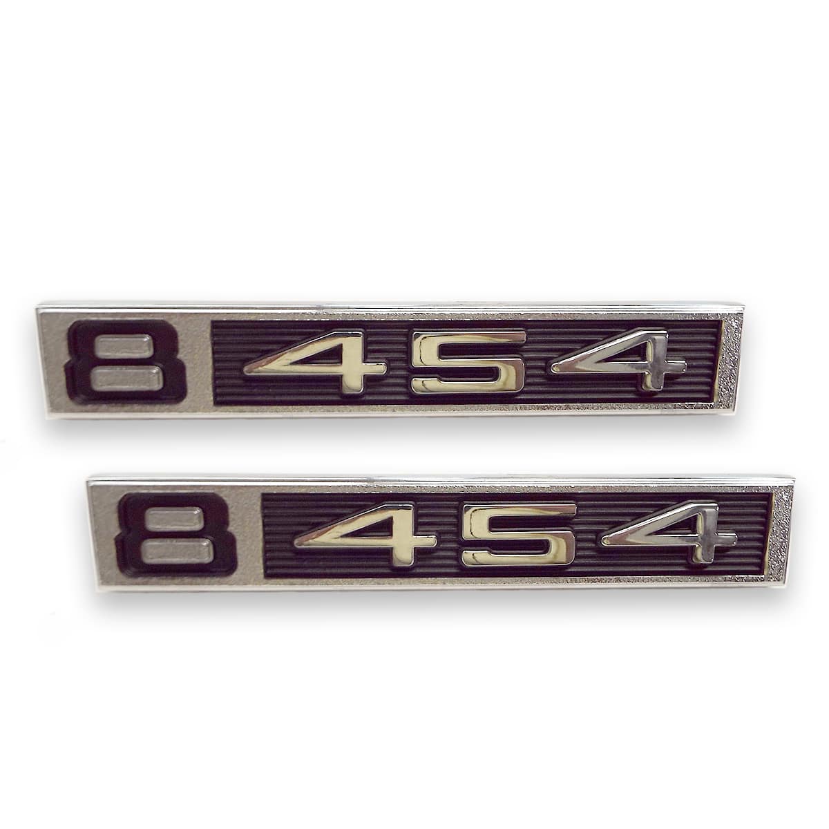 NOS 1968-1972 Chevy Truck Front Fender 4WD Emblems – Chrome With Black Paint, Driver Side