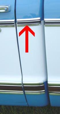 1969-1972 Cab Corner Upper Side Molding Left Chevrolet and GMC Pickup Truck