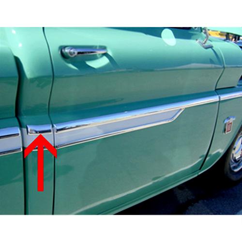 1962-1966 Right Cab Corner Upper Molding Chevrolet and GMC Pickup Truck
