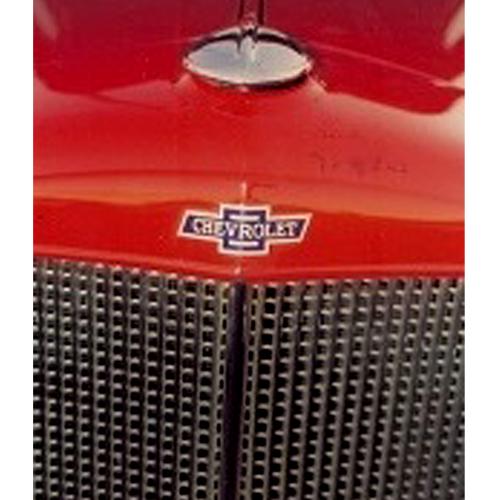 1934-1936 Chevrolet Grille Nameplate Emblem, Front Placement, New Old Stock