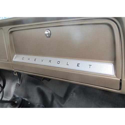 1964-1966 Glove Box Door Emblem Gray Chevrolet Pickup Truck