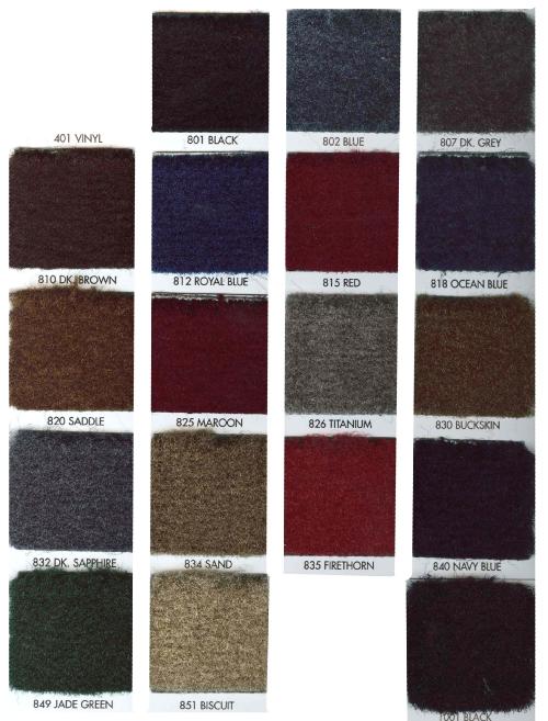 1967-1972 Carpeting Cab Body Style Colored Cut Pile Material 4 Speed 2WD and 4WD High Hump Chevrolet and GMC Pickup