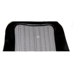 1971-1972 Seat Back and Bottom Upholstery Kit Black with Hounds Tooth Insert Chevrolet and GMC Bucket Pickup Truck