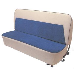 1955-1959 Ivory Vinyl with Blue Insert Seat Kit Chevrolet Pickup Truck (will fit GMC)
