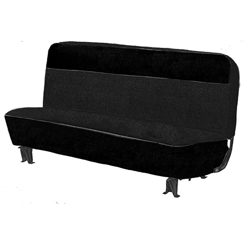 1960-1966 Black Vinyl with Black Insert Seat Kit Chevrolet and GMC Pickup Truck