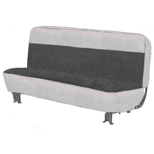 1960-1966 Light Gray Vinyl with Charcoal Insert Seat Kit Chevrolet and GMC Pickup Truck