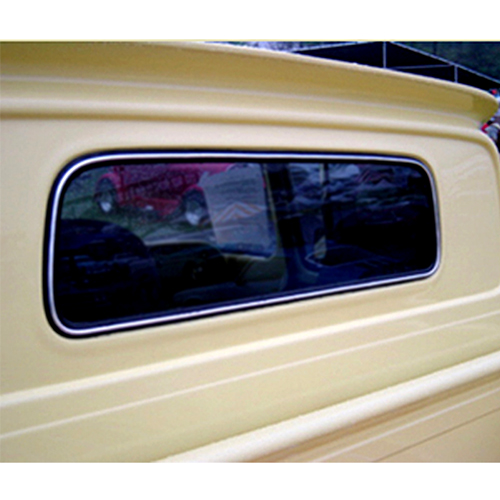 1960-1966 Rear Glass Rubber Kit with Chrome Filler Strip-Small Window Chevrolet and GMC Pickup Truck