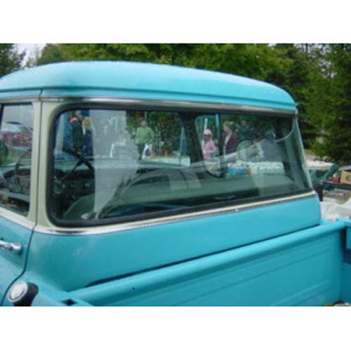 Late 1955-1959 Window Rear Green Tinted Optional Large Panoramic Window Chevrolet and GMC Pickup Truck