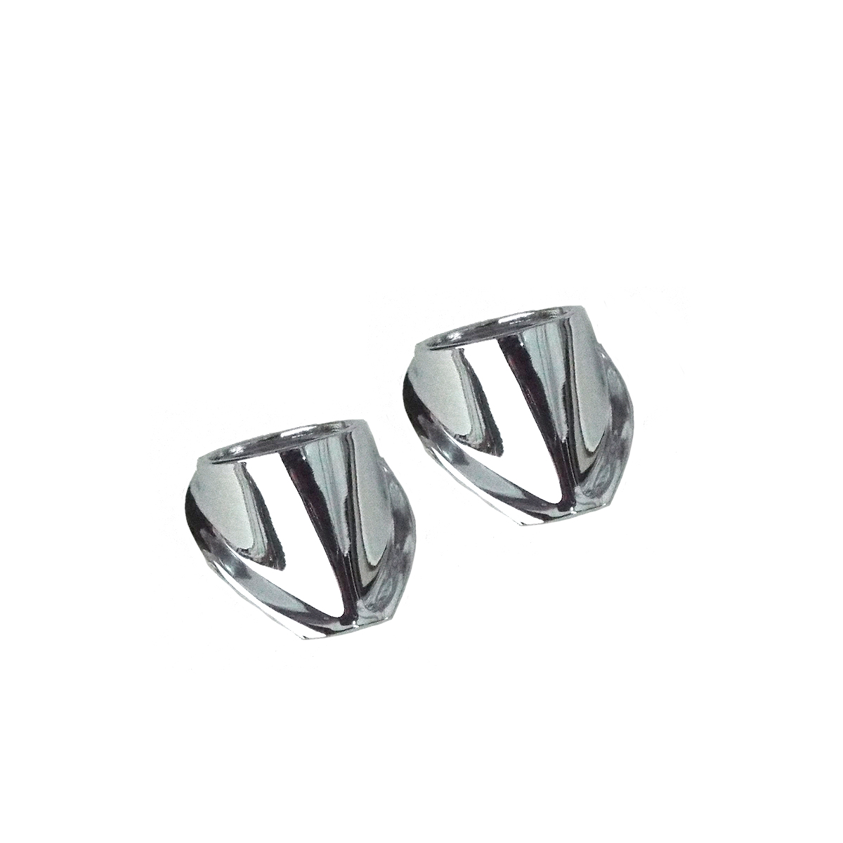 1954-Early 1955 Wiper Bezels Chrome Pair Chevrolet and GMC Pickup Truck